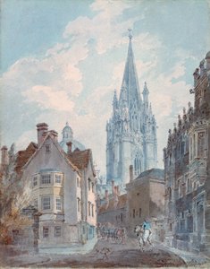 Oxford: St Marys desde Oriel Lane, 1792-1793 de Joseph Mallord William Turner