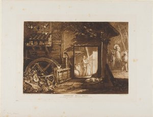 Molino de Pembury, Kent, placa 12 de Liber Studiorum de Joseph Mallord William Turner