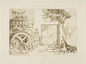 Molino de Pembury, Kent, lámina 12 de Liber Studiorum de Joseph Mallord William Turner