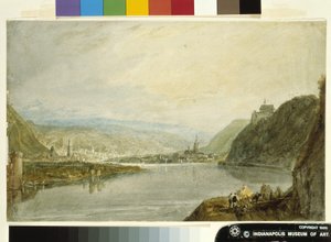 Remagen, Erpel And Linz (acuarela y gouache sobre papel blanco preparado con aguada gris) de Joseph Mallord William Turner