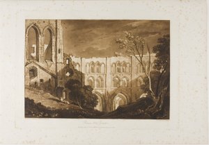 Abadía de Rivaux, lámina 51 de Liber Studiorum de Joseph Mallord William Turner