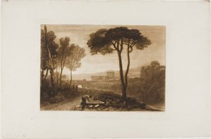 Escena en la Campagna, lámina 38 de Liber Studiorum de Joseph Mallord William Turner