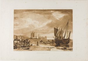 Escena en la Costa Francesa, placa 4 de Liber Studiorum de Joseph Mallord William Turner
