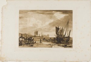 Escena en la costa francesa, lámina 4 de Liber Studiorum de Joseph Mallord William Turner