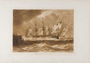 Barcos en una brisa, placa 10 de Liber Studiorum de Joseph Mallord William Turner
