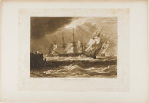 Barcos en una Brisa, lámina 10 de Liber Studiorum de Joseph Mallord William Turner