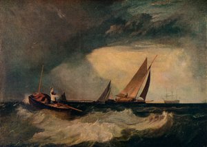 Pescador de Shoeburyness saludando a un Whitstable Hoy, también conocido como El barco piloto y El gorro rojo de Joseph Mallord William Turner