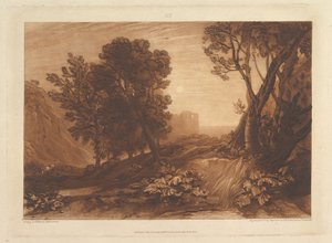 Soledad, o La Magdalena Leyendo Liber Studiorum, parte XI, placa 53, 12 de mayo de 1814 de Joseph Mallord William Turner