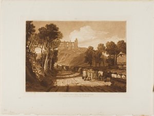 Colina de Santa Catalina cerca de Guilford, lámina 33 del Liber Studiorum de Joseph Mallord William Turner