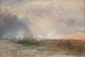 Mar tempestuoso rompiendo en una orilla de Joseph Mallord William Turner