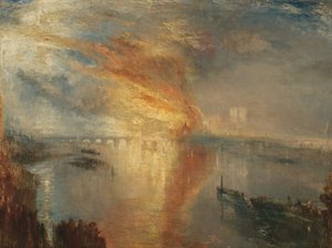 El incendio de las Casas de los Lores y los Comunes, 16 de octubre de 1834, 1835 de Joseph Mallord William Turner