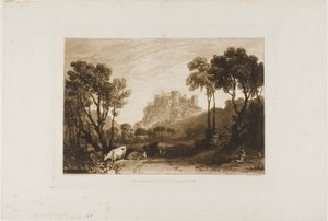 El castillo sobre los prados, lámina 8 de Liber Studiorum de Joseph Mallord William Turner
