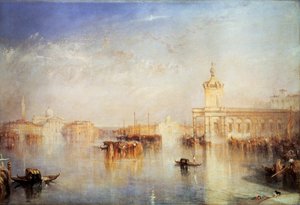 La Dogana, San Giorgio, Citella, desde los escalones del Europa, Venecia, 1842 de Joseph Mallord William Turner