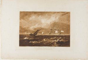 La pieza del líder del mar, lámina 20 de Liber Studiorum de Joseph Mallord William Turner