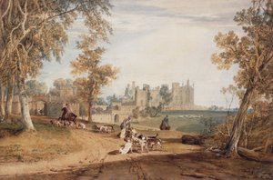 El Frente Noroeste, Cassiobury, con Perros y Cazadores de Joseph Mallord William Turner