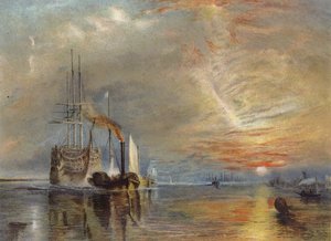 "El viejo Temeraire remolcado a su último amarre" de Joseph Mallord William Turner
