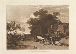 El corral de paja Liber Studiorum, parte II, placa 7, 20 de febrero de 1808 de Joseph Mallord William Turner