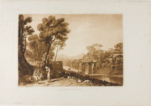 La mujer y el tamborín, lámina 3 de Liber Studiorum de Joseph Mallord William Turner
