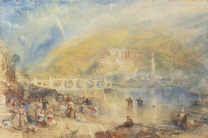 Vista de Heidelberg con un arco iris