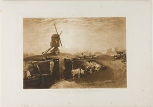 Molino de viento y esclusa, lámina 27 de Liber Studiorum