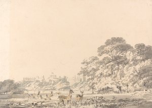 Castillo y parque de Windsor con ciervos de Joseph Mallord William Turner