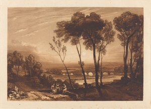 El puente en la distancia media de Joseph Mallord William Turner and Charles Turner