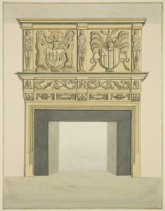 Chimenea en la antigua residencia de Sir John Knight, Temple Street de Joseph Manning