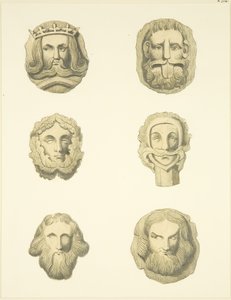Piedras de bóveda (jefes) en el techo de la Iglesia de Redcliffe