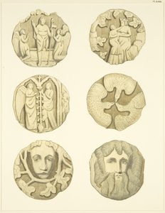 Piedras de bóveda (jefes) en el techo de la Iglesia de Redcliffe de Joseph Manning