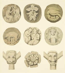 Piedras de bóveda en el techo de la Iglesia de Redcliffe de Joseph Manning