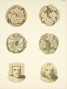 Piedras de bóveda en el techo de la Iglesia de Redcliffe de Joseph Manning