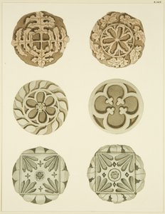 Piedras de bóveda (jefes) en el techo de St Mary Redcliffe de Joseph Manning