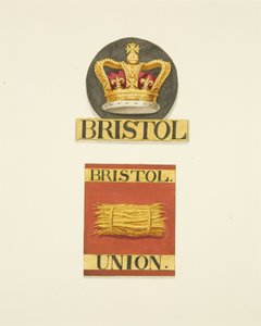 Insignias de casas o marcas de fuego de la Corona de Bristol y las Oficinas de Unión de Fuego de Bristol de Joseph Manning