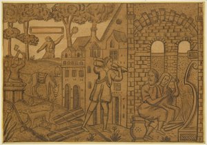 Panel de un viejo cofre de roble en el Orfanato, Hook