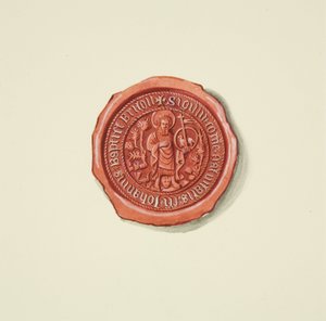 Sello que representa a San Juan Bautista (quizás sastres mercantes), c.1825