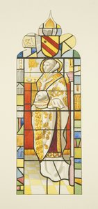 Vidriera en San Marcos, con San Cuthbert de Joseph Manning