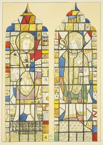 Vidrieras en la ventana sobre el monumento de Canynges en St Mary Redcliffe de Joseph Manning