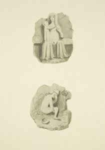 Dos piedras de bóveda en el techo de St Mary Redcliffe de Joseph Manning