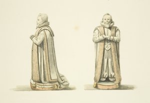 Dos vistas de la efigie de William Swift de Joseph Manning