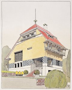 Estudio para la Casa de Olbrich, Darmstadt, de 