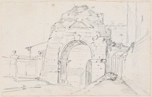 Arco de Druso cerca de la Vía Apia de Joseph Marie Vien