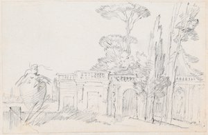 Jardines de una Villa Italiana de Joseph Marie Vien