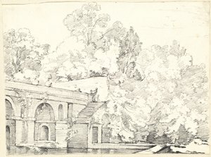 El estanque de peces en Villa Madama