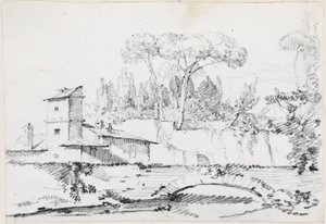 Vista del Prato de la Villa Borghese de Joseph Marie Vien