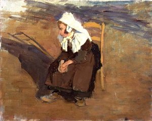 Evening Thoughts (óleo sobre lienzo) de Joseph Milner Kite