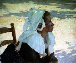 El vendedor de manzanas, Bretaña de Joseph Milner Kite