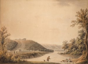 Vista del Palacio de la finca de Kurakin en Nadezhdino, 1800s