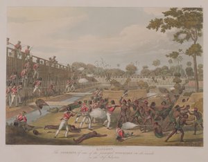 Rangún: El asalto a una de las principales empalizadas el 8 de julio de 1824, lámina 15 de 