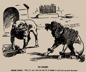 Sin pelea. Caricatura sobre el incidente de Fashoda