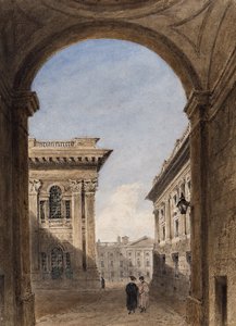 Puerta de Canterbury y Quad de Christ Church, Oxford, 1833 de Joseph Murray Ince